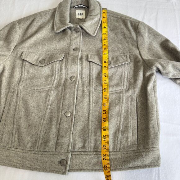 GAP Gray Wool Blend Trucker Jacket - Picture 6 of 6
